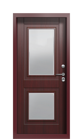 Дверь TermoPlus Ral 3005 Woodline Темно-красный 2660
