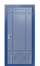 Дверь TermoWood Ral 5005 RAL 5014 1299 вид снаружи