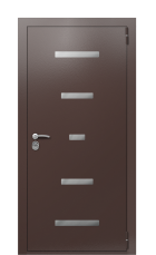 Дверь TermoPlus Ral 8017 Венге 1091 вид снаружи