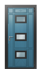 Дверь TermoWood Vesuvio Серый Кварц 1423 вид снаружи