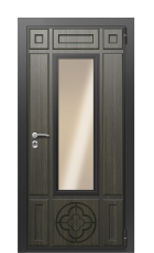 Дверь TermoWood Vesuvio Серый Антрацит 1427 вид снаружи