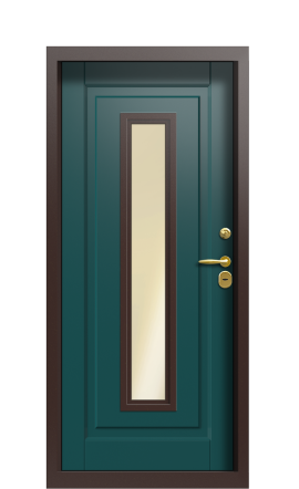 Входная дверь TermoWood Del Mare Зеленое Сукно 1411