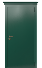 Дверь TermoPlus Ral 6005 Collori RAL 9003 F004 вид снаружи