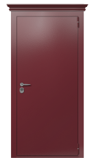 Дверь TermoPlus Ral 3005 Woodline Темно-красный 2629 вид снаружи