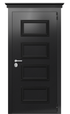 Дверь TermoPlus Ral 9005 Серый Кварц 116 вид снаружи