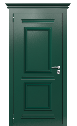 Дверь TermoPlus Collori Зеленое сукно Ral 6005 Багет I Карниз левая 950