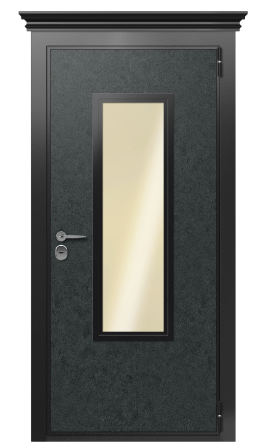 Дверь TermoWood Ral 9005 Terma Premium Черный гранит 2649