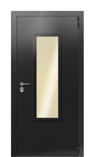 Дверь TermoPlus Ral 9005 Collori Ral 9005 2692 вид снаружи