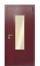 Дверь TermoPlus Ral 3005 Ral 5014 1415 вид снаружи