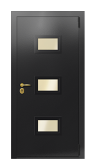 Дверь TermoPlus Ral 9005 Темно-красный 1429 вид снаружи