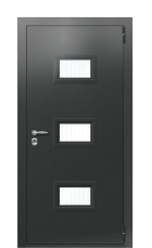 Дверь TermoPlus Silver Темно-зеленое 1428 вид снаружи