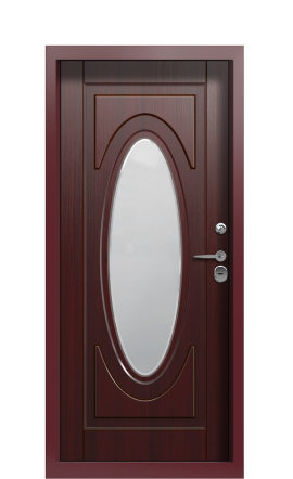 Входная дверь TermoPlus Ral 3005 Woodline Темно-красный 2743