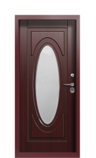 Дверь Termo Ral 3005 Woodline Темно-красный 2743 вид внутри