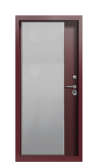 Дверь Termo Ral 3005 Woodline Темно-красный  2701 вид внутри
