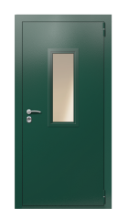 Дверь TermoPlus Ral 6005 Ral 3031 1432 вид снаружи