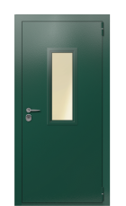 Дверь TermoPlus Ral 6005 Woodline Темно-зеленое 2748 вид снаружи