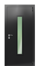 Дверь TermoPlus Ral 9005 Марсианский камень 1439 вид снаружи