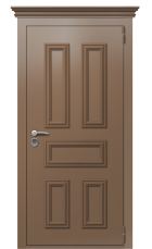 Дверь TermoPlus Ral 8025 Слоновая Кость 344 вид снаружи