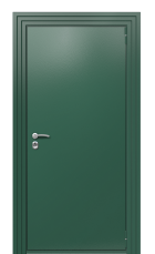 Дверь TermoPlus Ral 6028 Белое дерево 671 вид снаружи