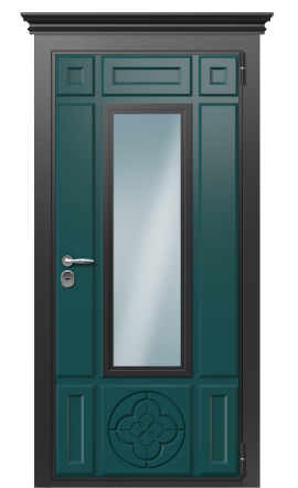 Дверь TermoWood Collori Зеленое сукно Vesuvio Карниз