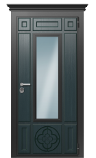 Дверь TermoWood Vesuvio Серый Антрацит 259 вид снаружи