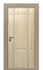 Дверь TermoWood Ral 1019 Сатиновое дерево 1195 вид снаружи