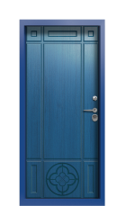 Дверь Termo Ral 5005 Woodline Темно-синяя 2722 вид внутри