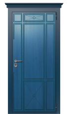 Дверь TermoPlus Del Mare Woodline Темно-синяя 2724 вид снаружи