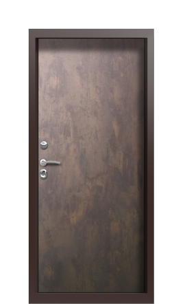 Дверь TermoPlus Terma Марсианский камень Ral 8017 Багет F007 Карниз левая 880