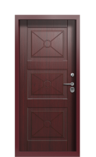 Дверь Termo Ral 3005 Woodline Темно-красный 2694 вид внутри
