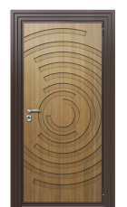 Дверь TermoWood Ral 8017 Дуб 1229 вид снаружи