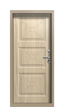 Входная дверь TermoWood Ral 9003 Сатиновое дерево 1241