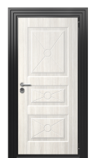 Дверь TermoWood Ral 9005 Белая Эмаль 256 вид снаружи