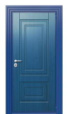 Дверь TermoWood Ral 5005 Тёмно Синяя 279 вид снаружи
