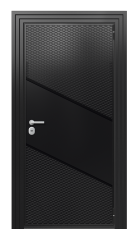 Дверь TermoWood Ral 9005 Securemme 289 вид снаружи