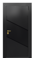 Дверь TermoWood Ral 9005 Securemme 290 вид снаружи