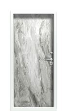 Дверь Termo Ral 9003 Белый мрамор (глянец) 1389 вид внутри