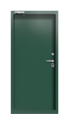 Дверь Termo Patina Ral 6028  вид внутри