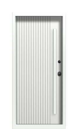 ДверьTermoWood RAL 9005, Белое дерево вид внутри