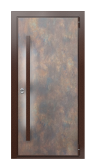 Дверь TermoWood Металл Бруклин, Ral 9005 вид снаружи