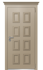 Дверь TermoPlus Ral 1019 Ral 5014 254 вид снаружи