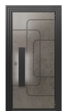 Дверь TermoWood Decoline Бетон темный, Decoline Бетон светлый вид снаружи