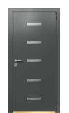 Дверь Termo Ral 7043 Ral 9003 207 вид снаружи