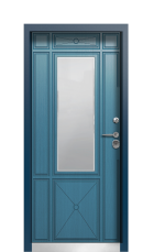 Дверь Termo Del Mare Серо-голубая 230 вид внутри