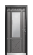 Дверь Termo Ral 9005 Дымчатое Дерево 984 вид внутри