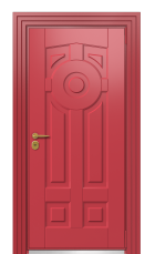 Дверь TermoWood Ral 3031 Securemme 552 вид снаружи