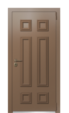 Дверь TermoPlus Ral 8025 Слоновая Кость 348 вид снаружи