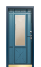 Дверь Termo Del Mare Серо-голубая 951 вид внутри