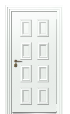 Дверь TermoPlus Ral 9003 Тик 362 вид снаружи