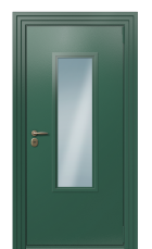 Дверь TermoPlus Ral 6028 Зелёное сукно 542 вид снаружи
